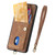 Google Pixel 11 Pro XL Retro Card Wallet Fold Leather Phone Case with Strap - Brown