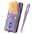 Google Pixel 11 Pro XL Retro Card Wallet Fold Leather Phone Case with Strap - Purple