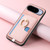 Google Pixel 11 Pro XL Retro Cross Leather Ring Side Insert Card Bag MagSafe Phone Case - Pink