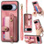 Google Pixel 11 Pro XL Retro Cross Wristband Wallet Leather Back Phone Case - Pink