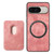Google Pixel 11 Pro XL Retro Leather Card Bag Magnetic Phone Case - Pink