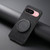 Google Pixel 11 Pro XL Retro Leather Rotation Round Holder Phone Case - Black