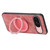 Google Pixel 11 Pro XL Retro Leather Rotation Round Holder Phone Case - Pink