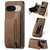 Google Pixel 11 Pro XL Retro Leather Zipper Wallet Back Phone Case - Brown
