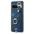 Google Pixel 11 Pro XL Retro Skin-feel Ring Card Bag Phone Case with Hang Loop - Blue
