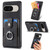 Google Pixel 11 Pro XL Retro Skin-feel Ring Card Wallet Phone Case - Black