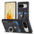 Google Pixel 11 Pro XL Retro Skin-feel Ring Card Wallet Phone Case - Black
