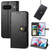 Google Pixel 11 Pro XL Retro Solid Color Buckle Leather Phone Case - Black