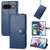 Google Pixel 11 Pro XL Retro Solid Color Buckle Leather Phone Case - Blue