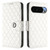 Google Pixel 11 Pro XL Rhombic Texture Flip Leather Phone Case with Lanyard - White