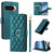 Google Pixel 11 Pro XL Ring Buckle Rhombic Leather Phone Case - Green