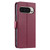 Google Pixel 11 Pro XL Ring Buckle Rhombic Leather Phone Case - Red
