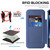 Google Pixel 11 Pro XL Shield Magsafe RFID Anti-theft Rhombus Leather Phone Case - Dark Blue