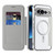 Google Pixel 11 Pro XL Shield Magsafe RFID Anti-theft Rhombus Leather Phone Case - Grey