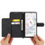 Google Pixel 11 Pro XL Skin Feel Flowers Embossed Wallet Leather Phone Case - Black