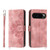 Google Pixel 11 Pro XL Skin Feel Flowers Embossed Wallet Leather Phone Case - Pink