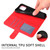Google Pixel 11 Pro XL Skin Feel Life Tree Metal Button Leather Phone Case - Red