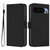 Google Pixel 11 Pro XL Skin Feel Solid Color Leather Phone Case with Lanyard - Black