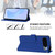 Google Pixel 11 Pro XL Skin Feel Solid Color Leather Phone Case with Lanyard - Dark Blue