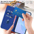 Google Pixel 11 Pro XL Skin Feel Solid Color Leather Phone Case with Lanyard - Dark Blue