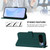 Google Pixel 11 Pro XL Skin Feel Solid Color Leather Phone Case with Lanyard - Dark Green