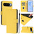 Google Pixel 11 Pro XL Skin Feel Solid Color Leather Phone Case with Lanyard - Lemon Yellow