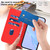 Google Pixel 11 Pro XL Skin Feel Solid Color Leather Phone Case with Lanyard - Red