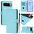 Google Pixel 11 Pro XL Skin Feel Solid Color Leather Phone Case with Lanyard - Sky Blue
