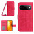 Google Pixel 11 Pro XL Skin Feel Sun Flower Embossed Flip Leather Phone Case with Lanyard - Rose Red
