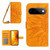 Google Pixel 11 Pro XL Skin Feel Sun Flower Embossed Flip Leather Phone Case with Lanyard - Yellow