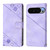Google Pixel 11 Pro XL Skin-feel Embossed Leather Phone Case - Light Purple