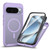 Google Pixel 11 Pro XL Starry Sky Matte Magnetic TPU Hybrid PC Phone Case with Screen Protector - Purple
