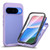 Google Pixel 11 Pro XL Starry Sky Matte Two-Tone TPU Hybrid PC Phone Case with Screen Protector - Purple