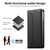 Google Pixel 11 Pro XL Stitched Line Magnetic RFID Vegan Leather Phone Case - Black