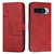Google Pixel 11 Pro XL Stitching Calf Texture Buckle Leather Phone Case - Red