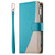Google Pixel 11 Pro XL Stitching Multi-card Zipper Wallet Leather Phone Case with Short Strap - Blue