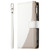 Google Pixel 11 Pro XL Stitching Multi-card Zipper Wallet Leather Phone Case with Short Strap - White