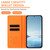 Google Pixel 11 Pro XL Strong Magnetic Dual Butterfly RFID Vegan Leather Phone Case - Orange