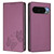 Google Pixel 11 Pro XL Strong Magnetic Dual Butterfly RFID Vegan Leather Phone Case - Violet Purple