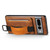 Google Pixel 11 Pro XL Suteni H13 Card Wallet Wrist Strap Holder PU Phone Case - Brown