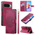 Google Pixel 11 Pro XL Totem Embossed Magnetic Closure Vegan Leather Phone Case with Strap - Rose Red