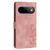 Google Pixel 11 Pro XL Tulips Embossed Leather Phone Case with Lanyard - Pink