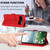Google Pixel 11 Pro XL Tulips Embossed Leather Phone Case with Lanyard - Red