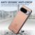 Google Pixel 11 Pro XL Twill Fabric Leather Skin Back Phone Case - Pink
