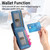 Google Pixel 11 Pro XL Twill Fabric Leather Vertical Flip RFID Card Bag Phone Case - Blue