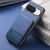 Google Pixel 11 Pro XL Twill Fabric Leather Vertical Flip RFID Card Bag Phone Case - Blue