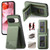 Google Pixel 11 Pro XL Twill Fabric Leather Vertical Flip RFID Card Bag Phone Case - Green
