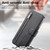 Google Pixel 11 Pro XL Twill Fabric MagSafe RFID Anti-theft Zipper Wallet Leather Phone Case - Black