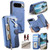 Google Pixel 11 Pro XL Twill Fabric MagSafe RFID Anti-theft Zipper Wallet Leather Phone Case - Dark Blue