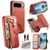 Google Pixel 11 Pro XL Twill Fabric MagSafe RFID Anti-theft Zipper Wallet Leather Phone Case - Orange